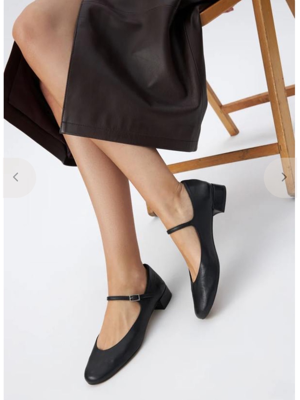 Augusta The Label NEW! Emilia Leather Mary Jane Shoe in Black Size 38